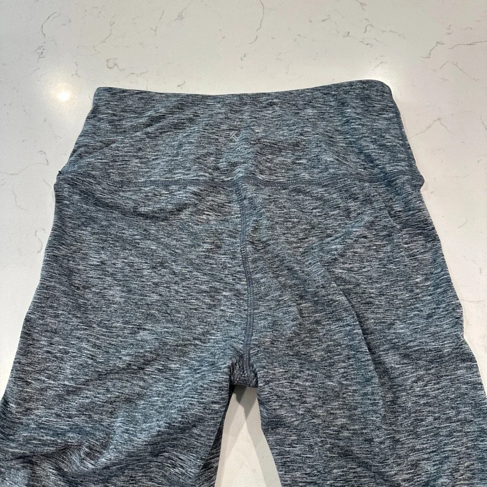 Koral Womens Grey Space Dye High Rise Athletic Leggings Small